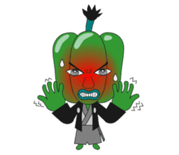 Green pepper Samurai sticker #88104