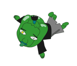Green pepper Samurai sticker #88107