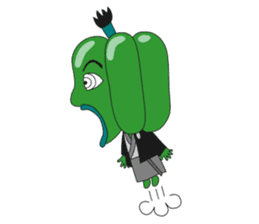 Green pepper Samurai sticker #88110