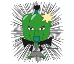 Green pepper Samurai sticker #88111