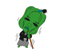 Green pepper Samurai sticker #88114