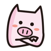 simple pig sticker #88443