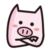 simple pig sticker #88443