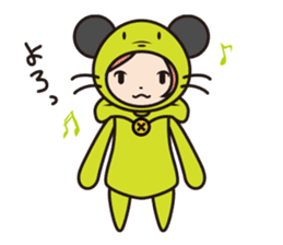 Girl cute costume sticker #89436