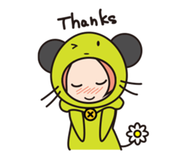 Girl cute costume sticker #89437