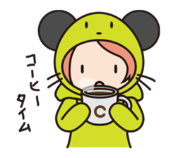 Girl cute costume sticker #89438