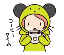 Girl cute costume sticker #89438