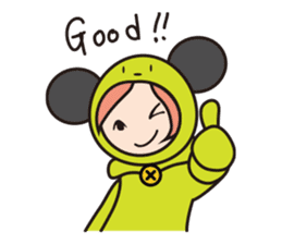 Girl cute costume sticker #89439