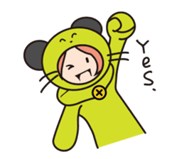 Girl cute costume sticker #89440