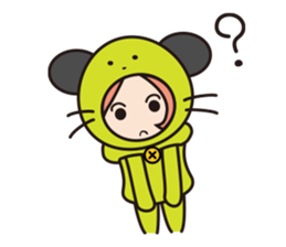 Girl cute costume sticker #89442