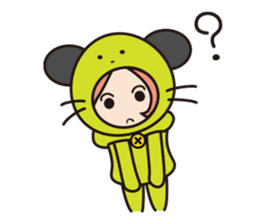 Girl cute costume sticker #89442