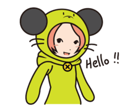 Girl cute costume sticker #89444