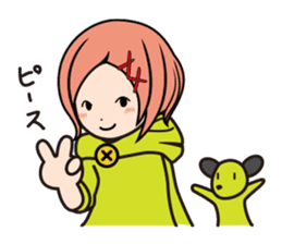 Girl cute costume sticker #89445