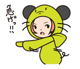 Girl cute costume sticker #89447