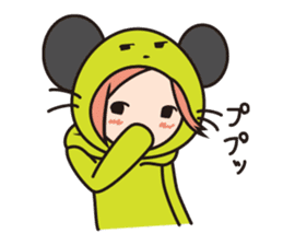 Girl cute costume sticker #89452