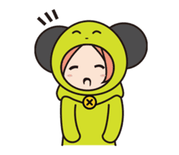 Girl cute costume sticker #89453