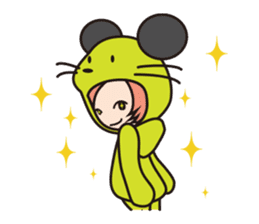 Girl cute costume sticker #89454
