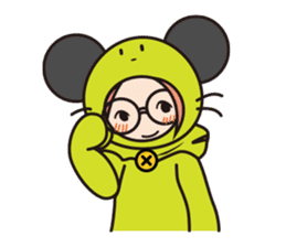 Girl cute costume sticker #89455