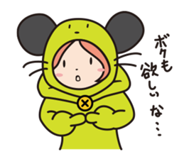 Girl cute costume sticker #89456