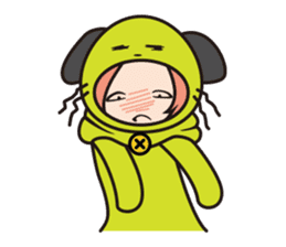 Girl cute costume sticker #89459