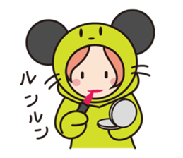 Girl cute costume sticker #89462