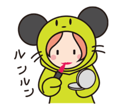 Girl cute costume sticker #89462