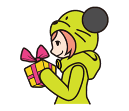Girl cute costume sticker #89472