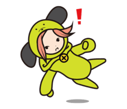 Girl cute costume sticker #89473