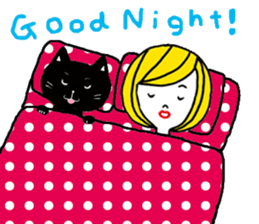 Pals and black cat Mr. Michel sticker #89537