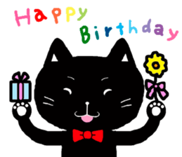 Pals and black cat Mr. Michel sticker #89540