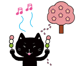 Pals and black cat Mr. Michel sticker #89544