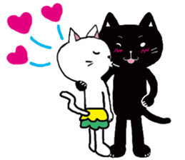 Pals and black cat Mr. Michel sticker #89549