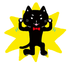 Pals and black cat Mr. Michel sticker #89555