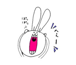 Rabbit opening his mouth sticker #92397