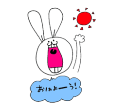 Rabbit opening his mouth sticker #92405