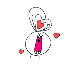 Rabbit opening his mouth sticker #92412