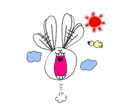 Rabbit opening his mouth sticker #92420