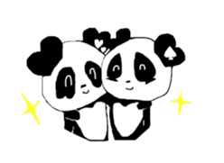Heart of Love Panda sticker #92829