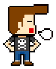 pixel boy & girl sticker #93163