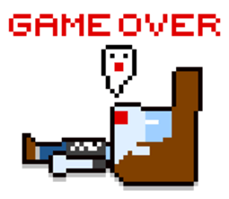 pixel boy & girl sticker #93168