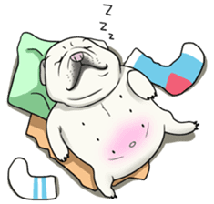 snub nosed dogs love! sticker #95046