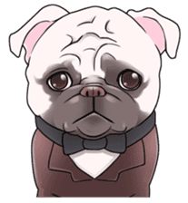 snub nosed dogs love! sticker #95071