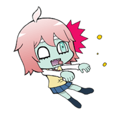 The zombie girl sticker #95653