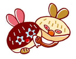Choco rabbits sticker #96831
