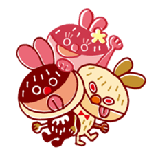 Choco rabbits sticker #96835