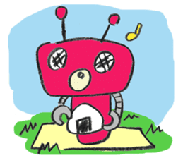 Day-to-day stamp of robot radon sticker #96877