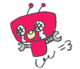 Day-to-day stamp of robot radon sticker #96879