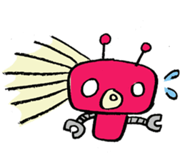 Day-to-day stamp of robot radon sticker #96885