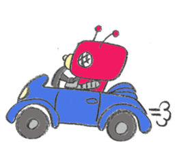 Day-to-day stamp of robot radon sticker #96898