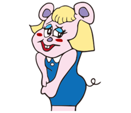 Funny Fuzzy Mouse sticker #97441